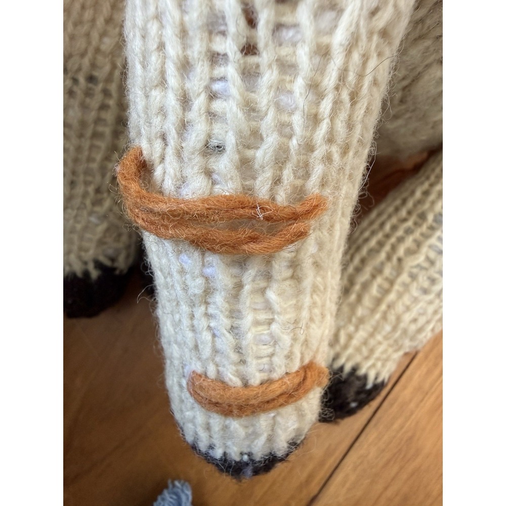 Artisan Safari Giraffe Plush Hand Knit Homespun Wool Rustic Nursery Decor - Picture 15 of 15